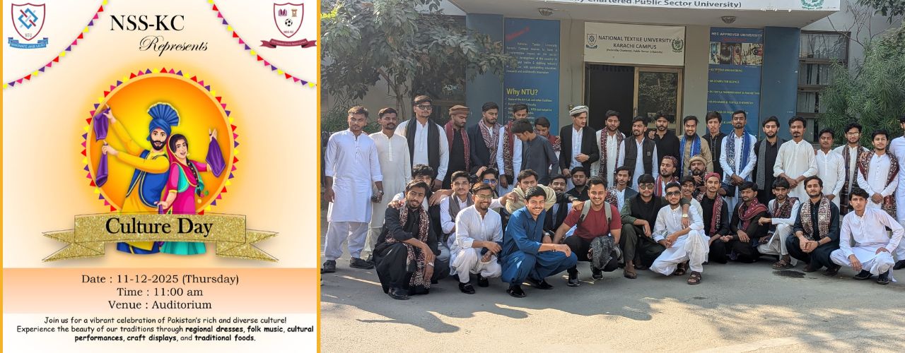 NSS-KC Celebrates a Spectacular Culture Day at National Textile University Karachi Campus